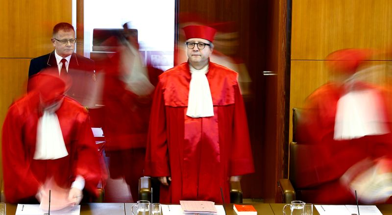 FILE PHOTO: President of Germany’s Constitutional Court Vosskuhle arrives for