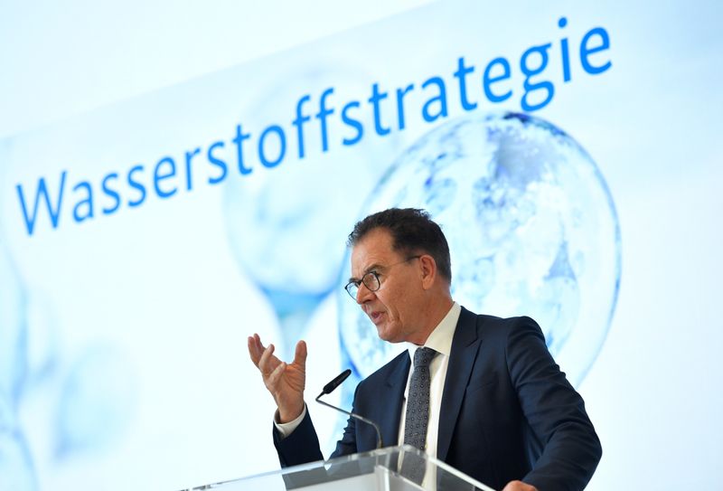 FILE PHOTO: News conference to present the German government’s hydrogen