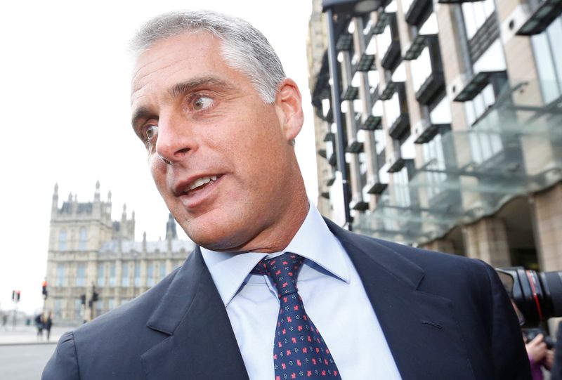 FILE PHOTO: UBS chief executive Andrea Orcel leaves after attending