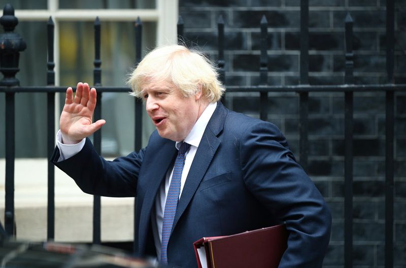 FILE PHOTO:  Britain’s Prime Minister Boris Johnson leaves Downing