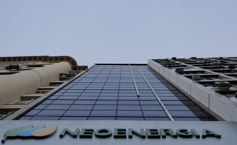 The facade of Neoenergia NEOE3.SA energy company headquarters is pictured