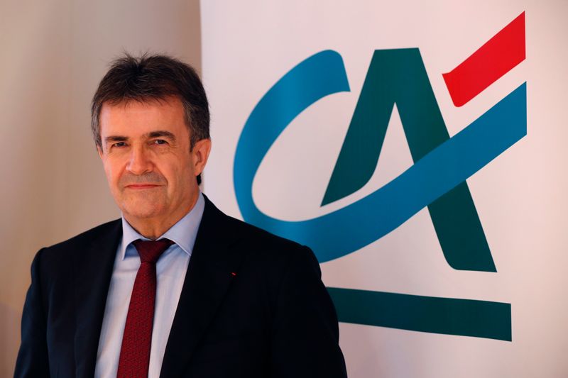 Philippe Brassac, CEO of Credit Agricole S.A., poses prior to