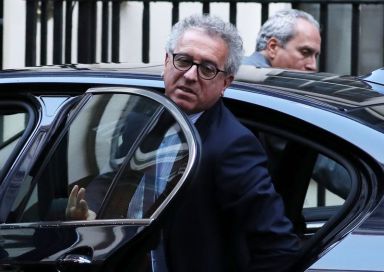 Pierre Gramegna, Luxembourg’s Finance Minister arrives in Downing Street, London