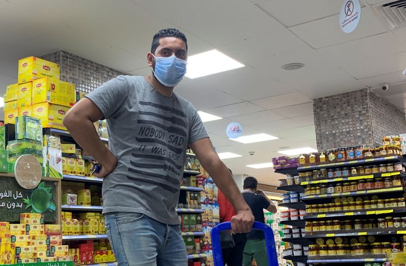 A man wearing a protective mask amid concerns over the