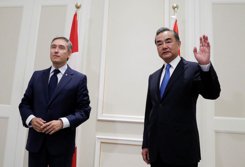 China’s State Councillor Wang Yi meets Canada’s FM Francois-Philippe Champagne