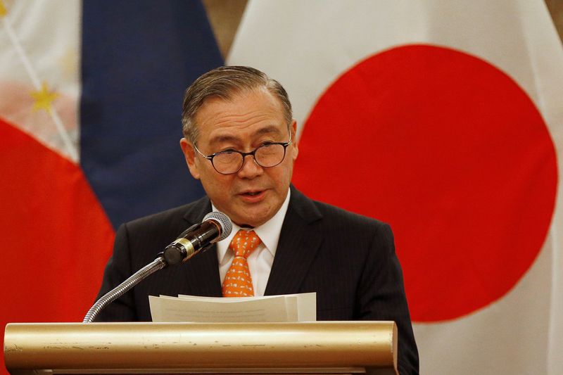 Philippines’ Foreign Affairs Secretary Teodoro Locsin Jr. speaks during a