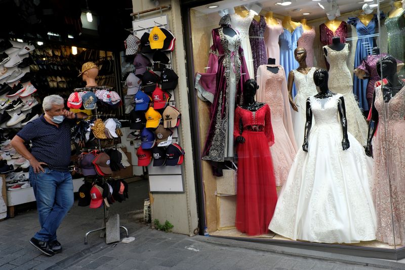 A shopkeeper waits for customes in Istanbul