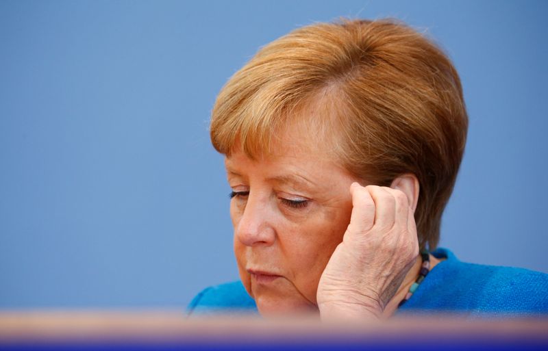 German Chancellor Angela Merkel holds annual summer news conference in