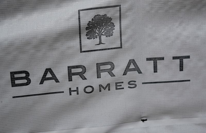 FILE PHOTO: Branding is seen on a new Barratt Homes
