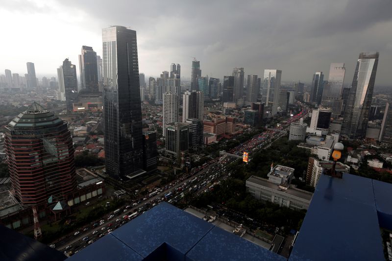 Aerial view of SCDB during cloudy day in Jakarta