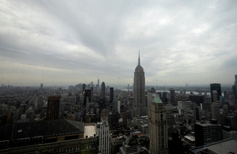 FILE PHOTO: The Empire State Building and Manhattan skyline are