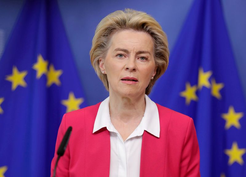 FILE PHOTO: European Commission President Ursula von der Leyen and