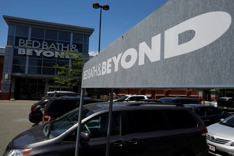 Signs mark a Bed Bath & Beyond store in Somerville