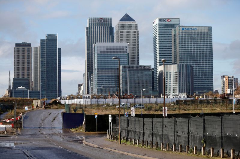 FILE PHOTO: The Canary Wharf financial district is seen in