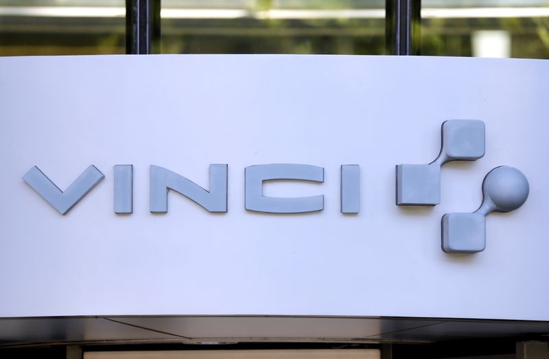 The logo of Vinci is pictured at the company’s headquarters