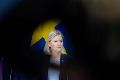 Swedish Finance Minister Magdalena Andersson and Minister for Financial Markets