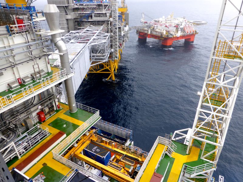 FILE PHOTO: A view of Equinor’s oil platform in Johan