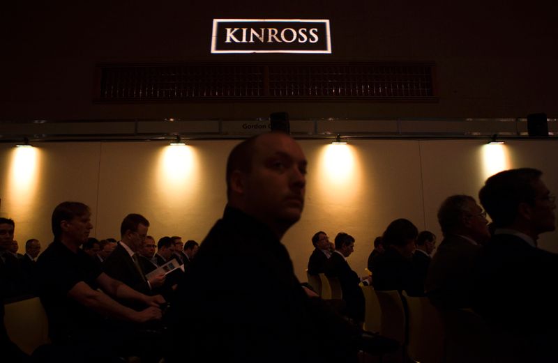 People look on during the Kinross Gold Corporation annual general