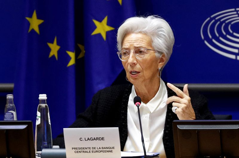 FILE PHOTO: European Central Bank President Lagarde testifies before the