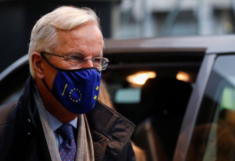 European Union chief Brexit negotiator Michel Barnier arrives at his