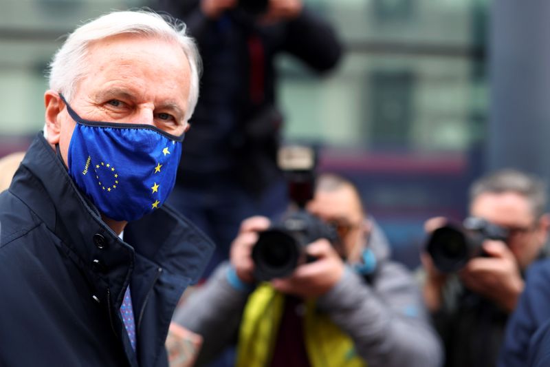 European Union’s Brexit negotiator Michel Barnier arrives at 1VS conference