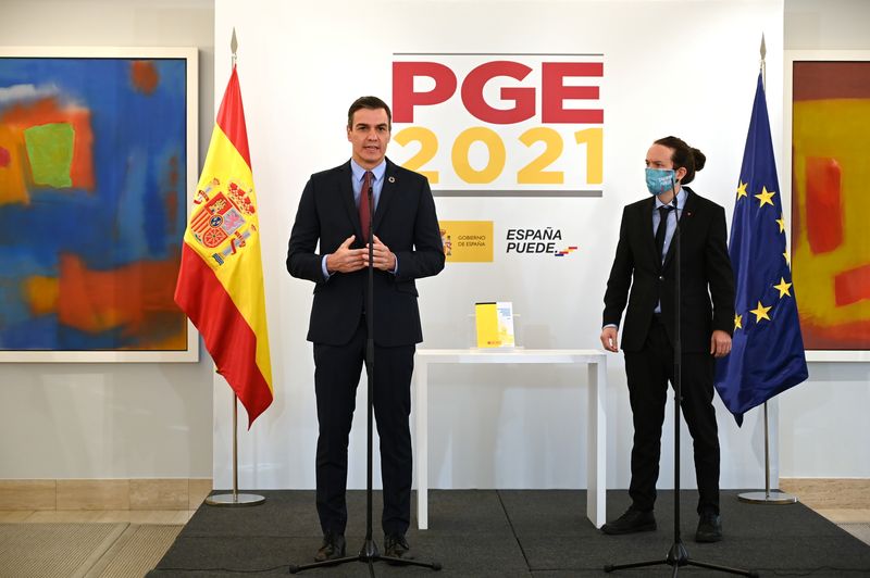 Spanish Prime Minister Pedro Sanchez and Spanish second Deputy Prime