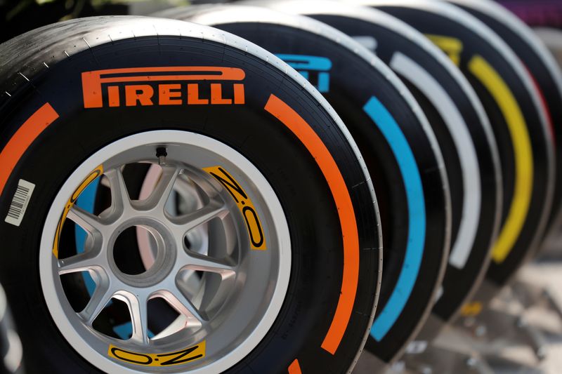FILE PHOTO: General view of Pirelli tyres