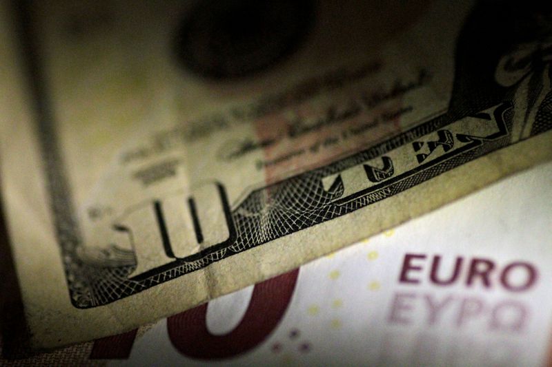 Illustration photo of U.S. Dollar and Euro notes