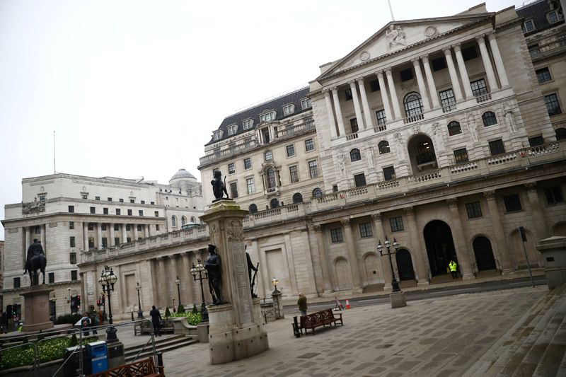 FILE PHOTO: A general view of The Bank of England