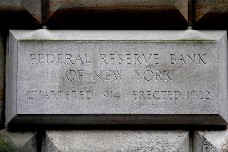 FILE PHOTO: The cornerstone for the Federal Reserve Bank of