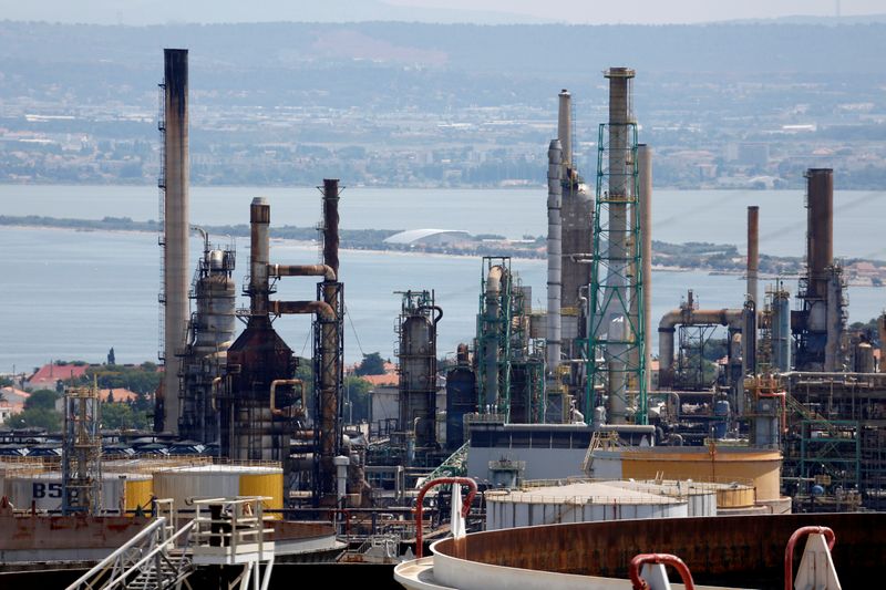 FILE PHOTO: General view of Total’s oil refinery at La