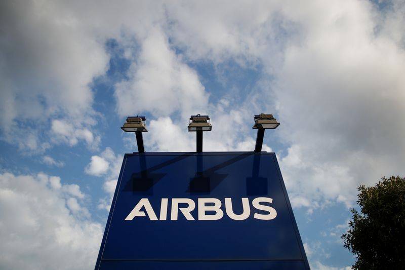 FILE PHOTO: A logo of Airbus is seen at the