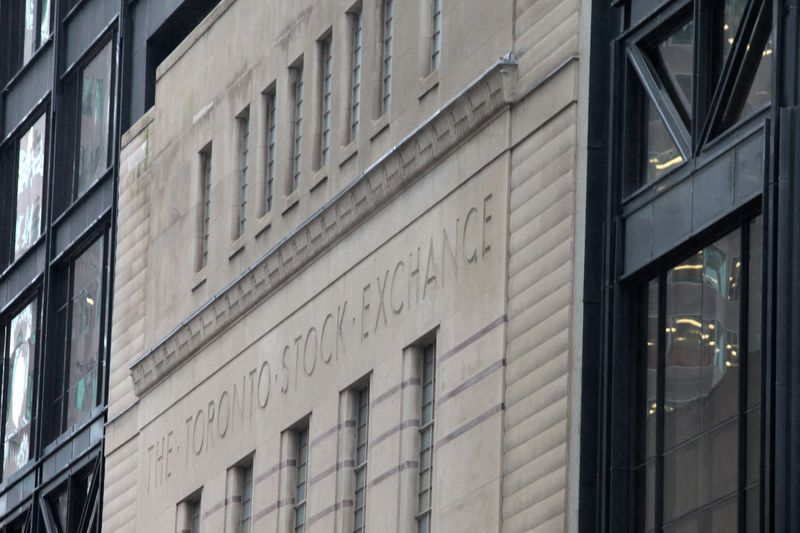 The facade of the original Toronto Stock Exchange building is