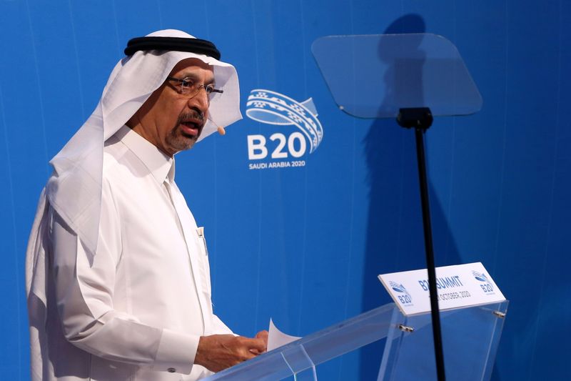 FILE PHOTO: Saudi Arabian Investment Minister Khalid al-Falih, speaks during