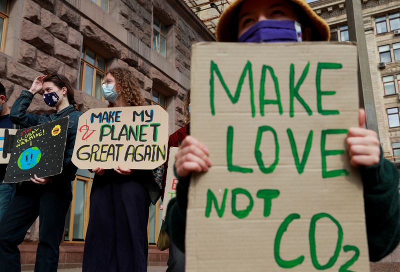 FILE PHOTO: Fridays for Future activists protest in Kyiv