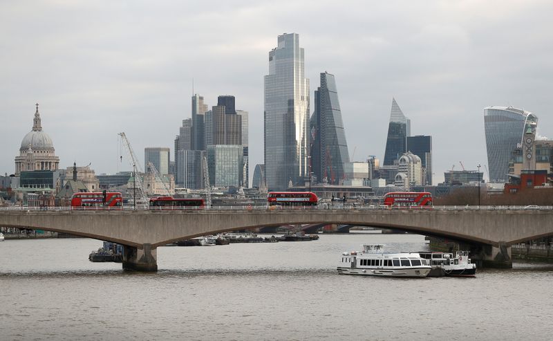 FILE PHOTO: The City of London financial district is seen