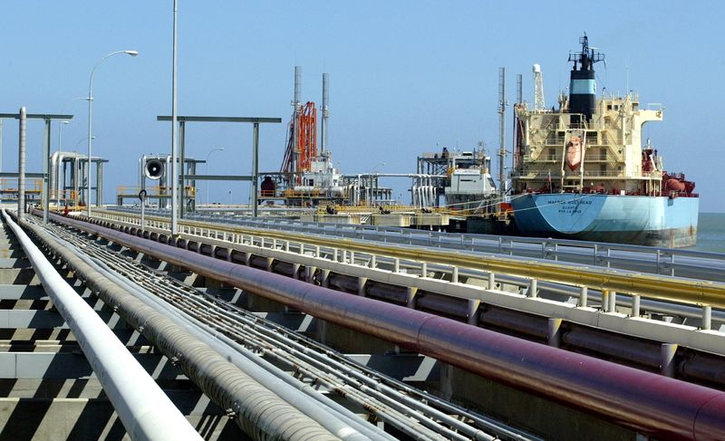 FILE PHOTO: An oil tanker is seen at Jose refinery