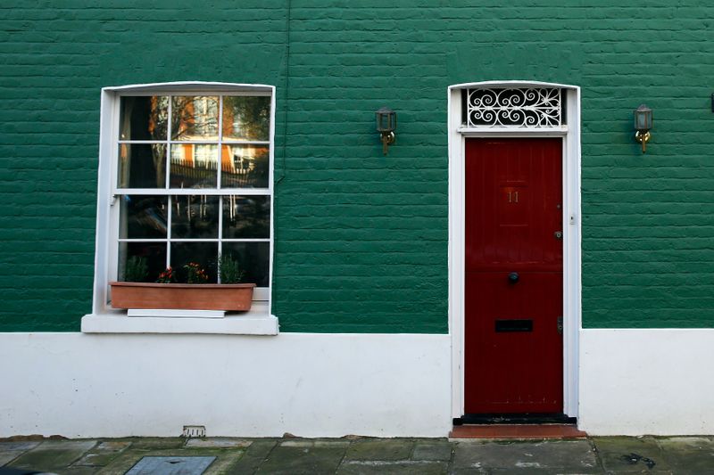 A house door is seen in London