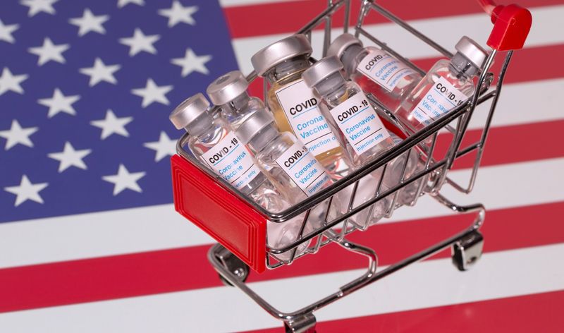 FILE PHOTO: A small shopping basket filled with vials labeled
