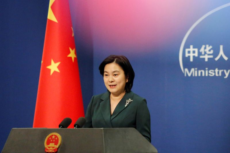 Chinese Foreign Ministry spokeswoman Hua Chunying attends a news conference