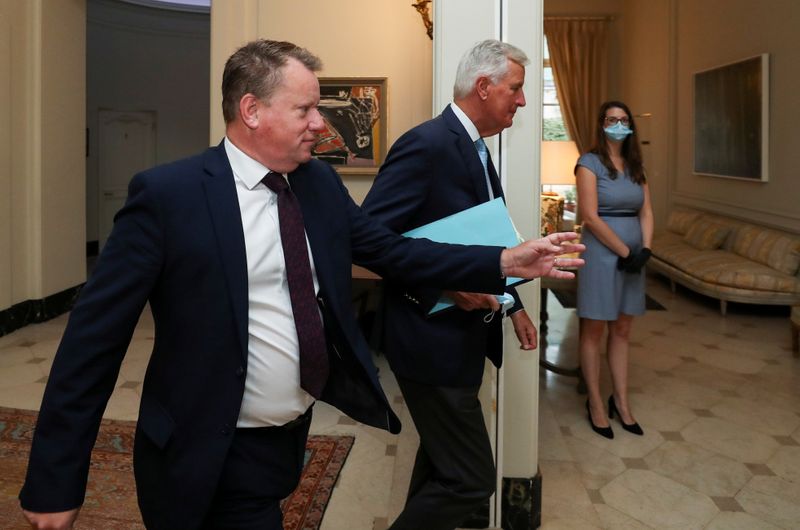 FILE PHOTO: Britain’s chief negotiator David Frost and EU’s chief