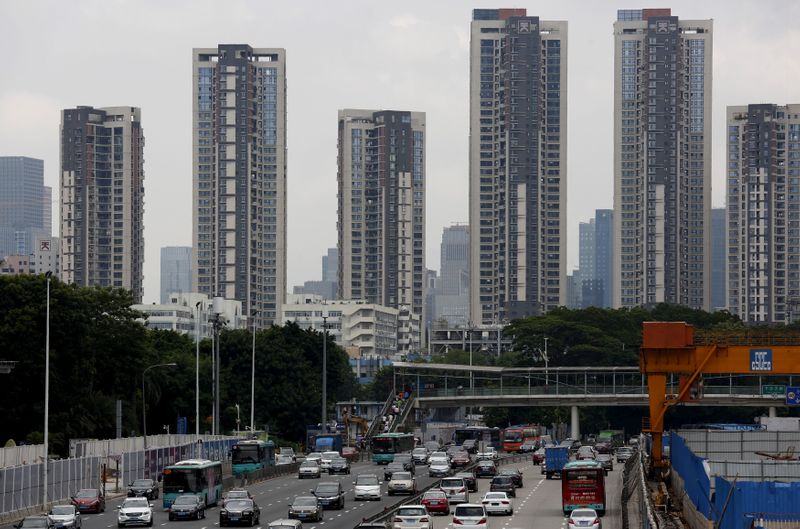 FILE PHOTO: Apartment towers are seen in the southern Chinese