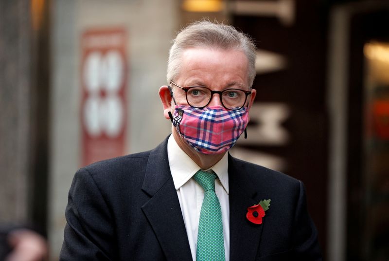 Britain’s Chancellor of the Duchy of Lancaster Michael Gove is