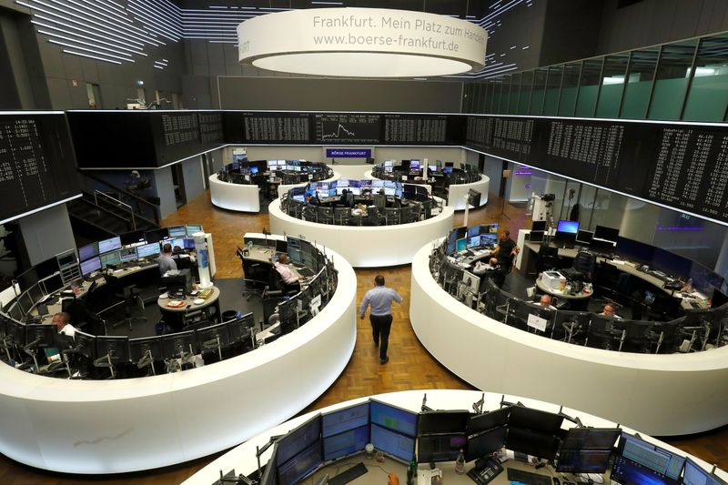FILE PHOTO: Frankfurt’s stock exchange in Frankfurt reacts on agreed