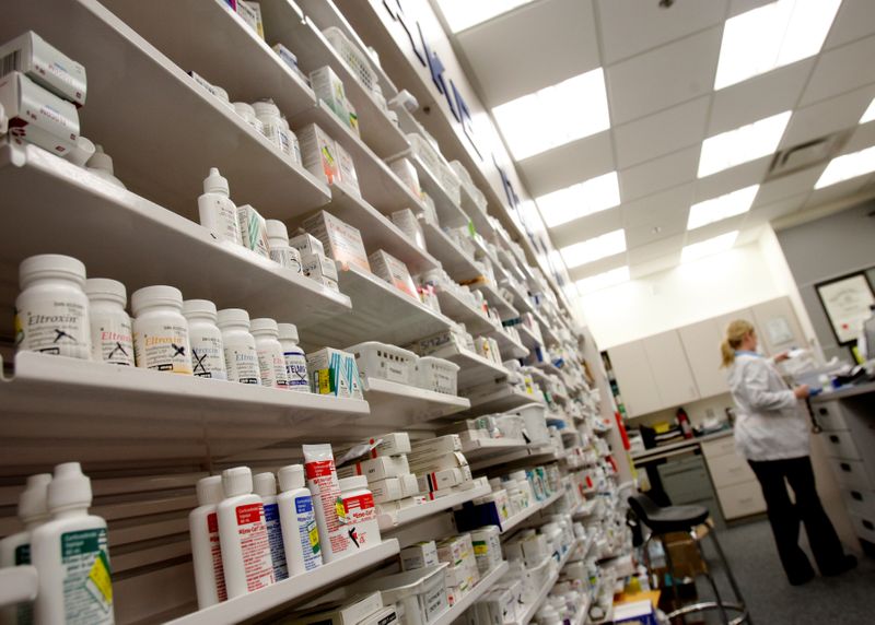 FILE PHOTO: A pharmacist works at a pharmacy in Toronto