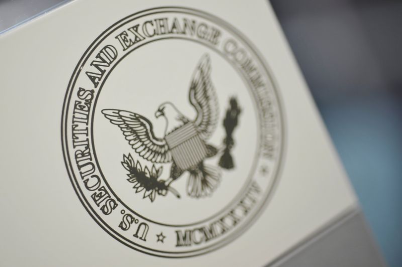 The U.S. Securities and Exchange Commission logo adorns an office