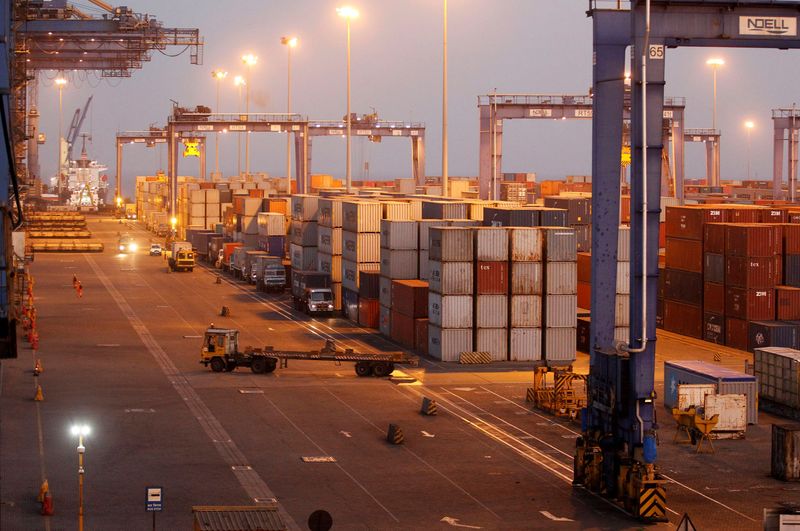 FILE PHOTO: A general view of a container terminal is