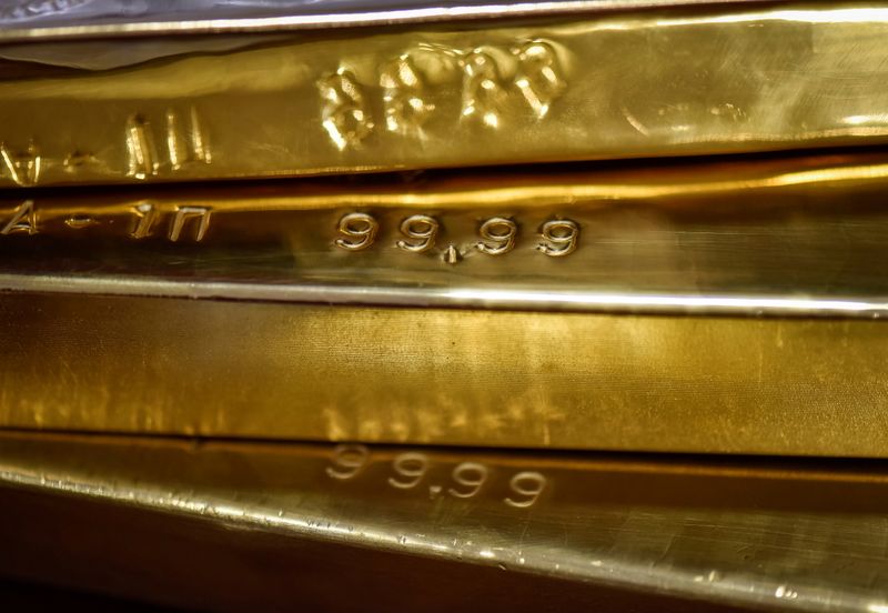 FILE PHOTO: Gold bars are seen at the Kazakhstan’s National