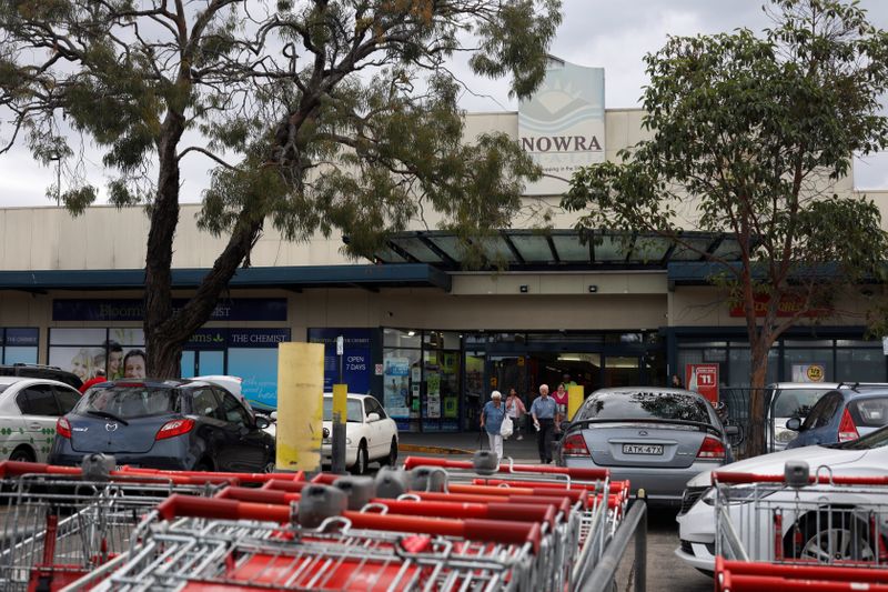 People walk out of a mall in Nowra