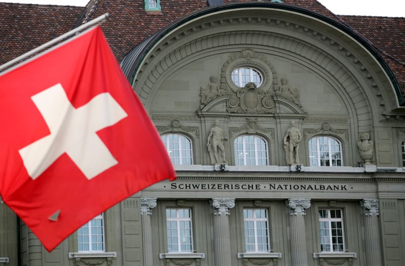 FILE PHOTO: A Swiss flag is pictured in front of